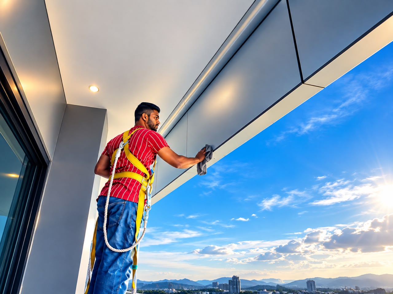 Cleaning High-Rise Building
